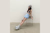 untitlab metallic grey hitch boots SS0221302 PU1